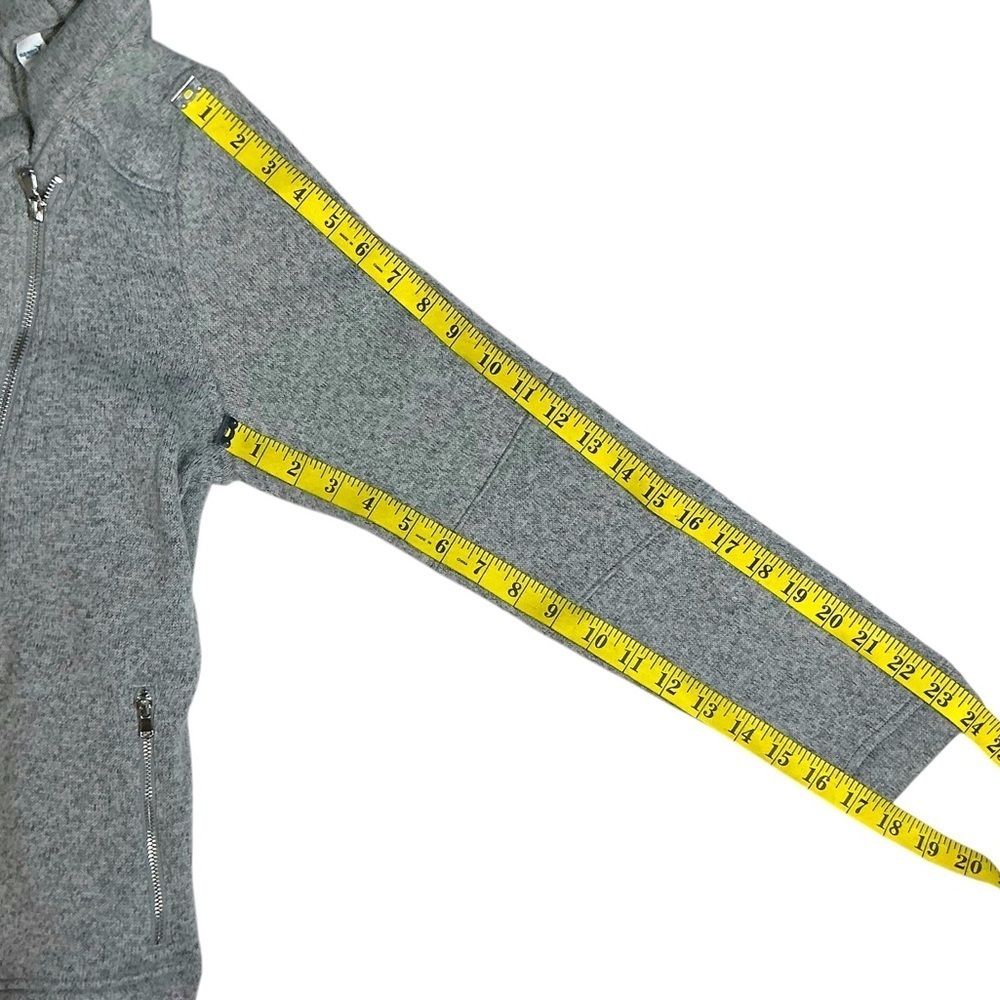 Go Warm Moto Jacket Women Heather Gray Asymmetrical Metal Zip Pockets Zip Up M - Picture 6 of 16